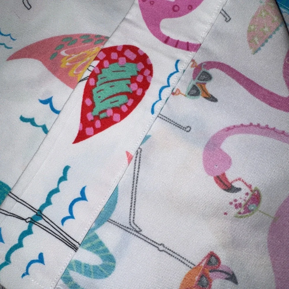 Vintage Flamingo Curtain Panels 2pc 43x60 Multicolor Tropical Retro Decor